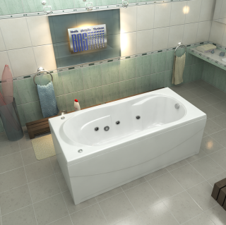 Акриловая ванна Bas Ахин 170x80 см с каркасом